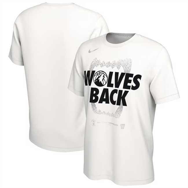Men's Minnesota Timberwolves White 2024 Playoffs Mantra T-Shirt,We sell and wholesale Men's Minnesota Timberwolves White 2024 Playoffs Mantra T-Shirt on line form chian!